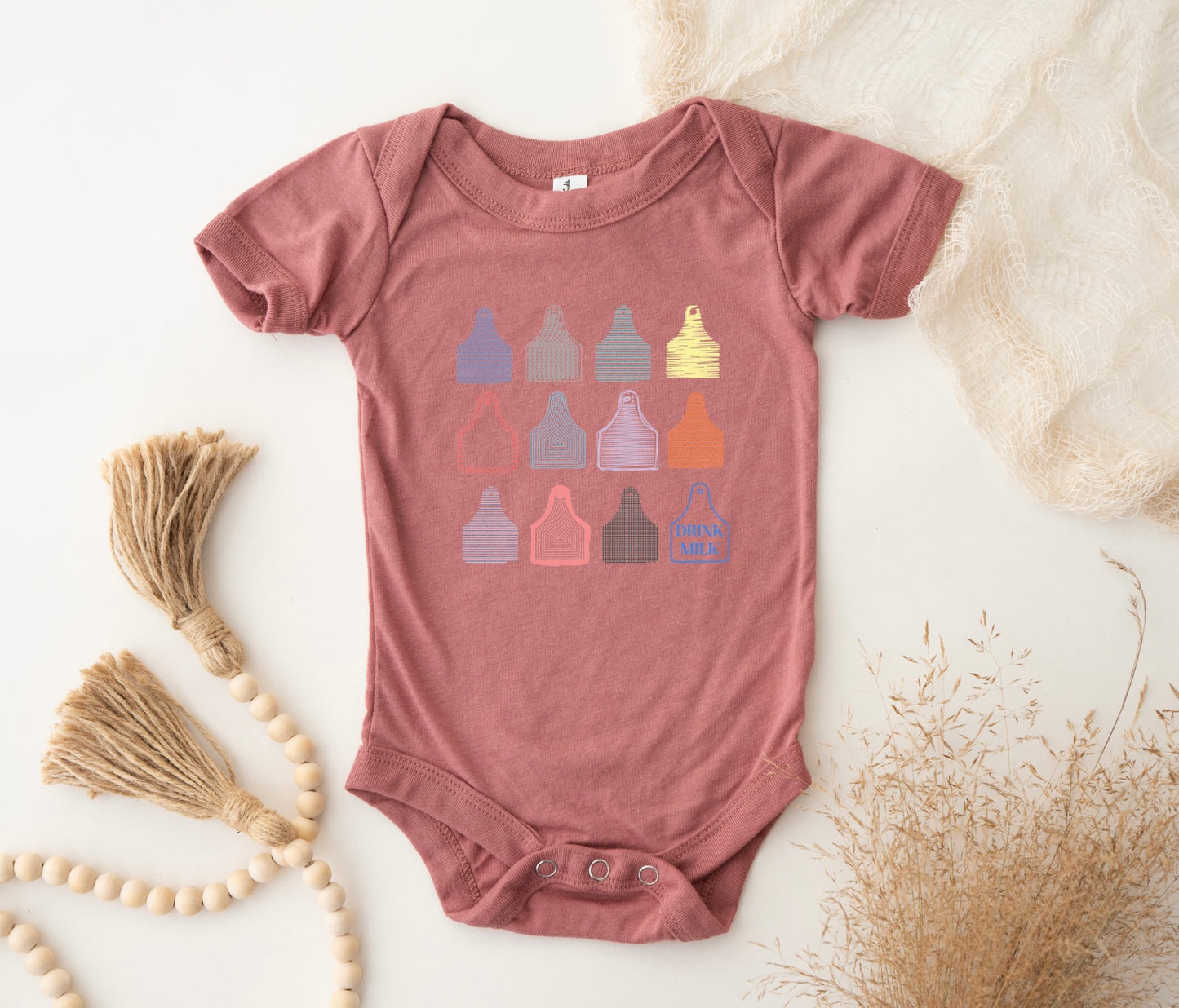 Drink Milk Ear Tags | Infant, Toddler + Youth Tee