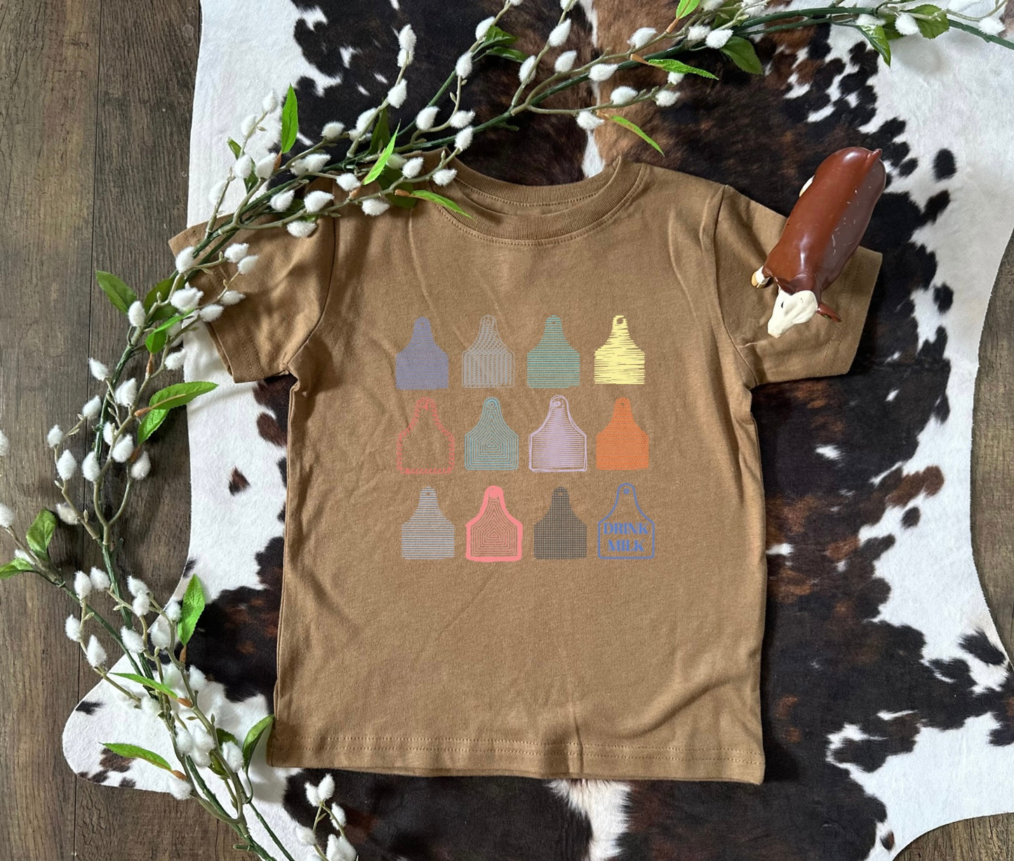 Drink Milk Ear Tags | Infant, Toddler + Youth Tee