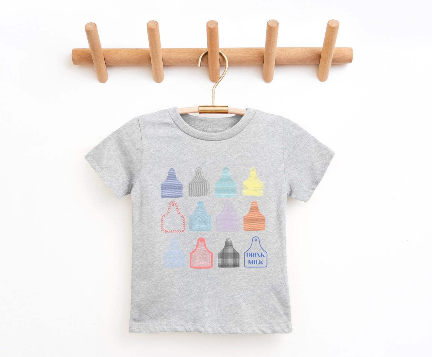 Drink Milk Ear Tags | Infant, Toddler + Youth Tee