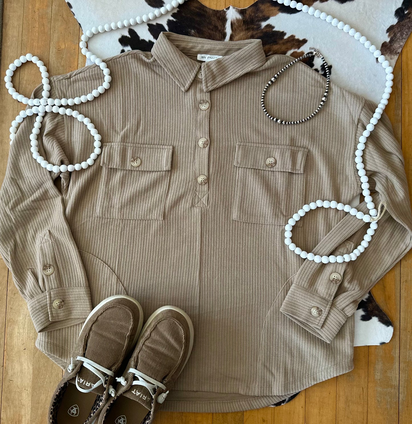 Berkley Half Button Knit Top