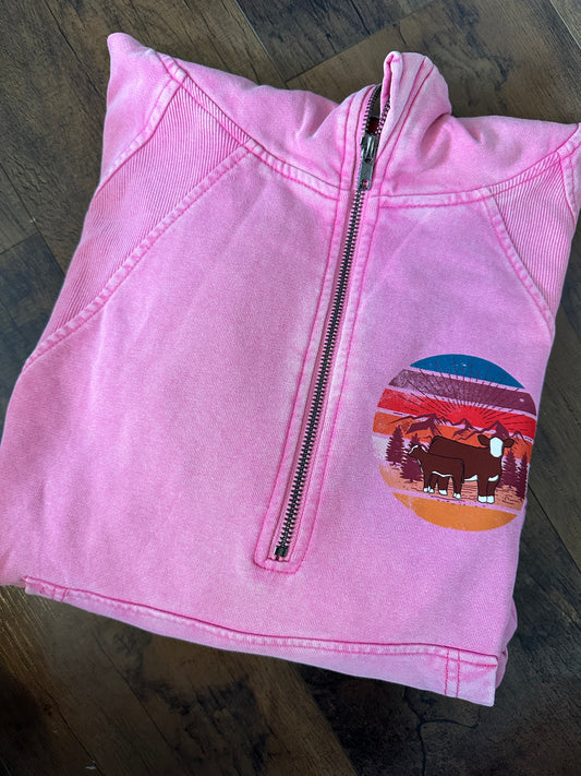 Quarter Zip Adult Hoodie | Hereford