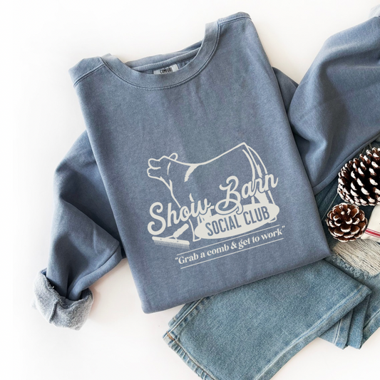 Show Barn Social Club (Cream) | Adult Crewneck Pullover