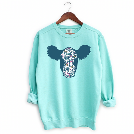 Spring Floral Baldie | Adult Crewneck Pullover