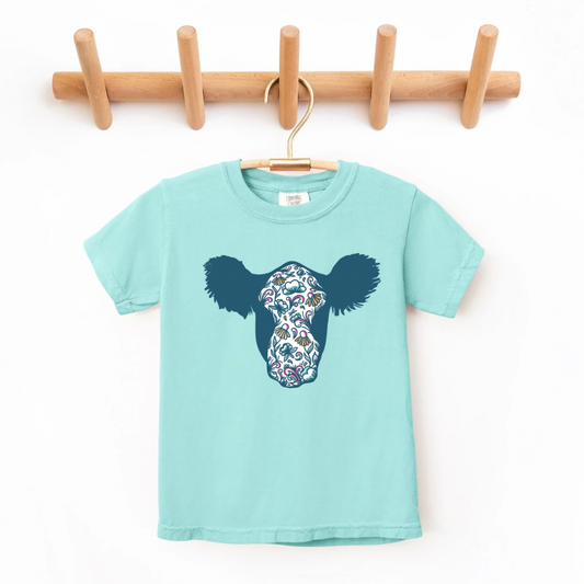 Spring Floral Baldie | Comfort Colors Youth Tee