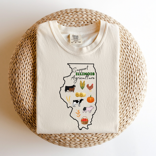 Support Illinois  Agriculture | Adult Tee (Long or Short Sleeve)