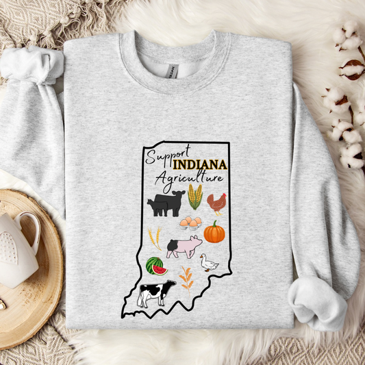 Support Indiana Agriculture | Adult Crewneck