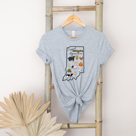 Support Indiana  Agriculture | Adult Tee (Long or Short Sleeve)
