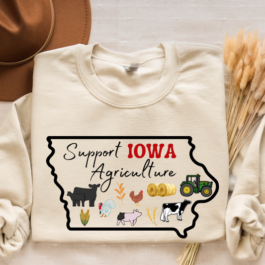 Support Iowa Agriculture | Adult Crewneck