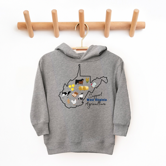 Support West Virginia Agriculture | Toddler + Youth Hoodie