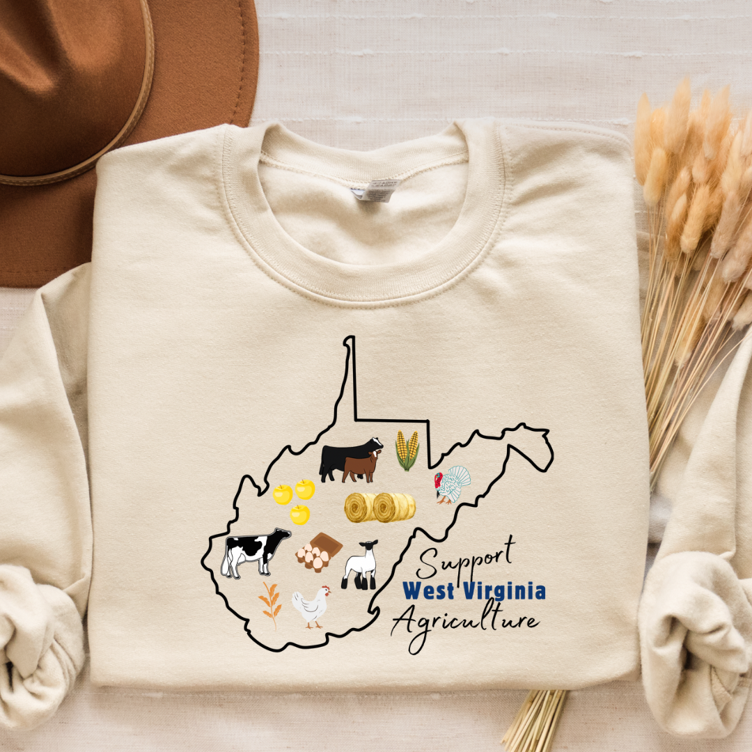Support West Virginia Agriculture | Adult Crewneck