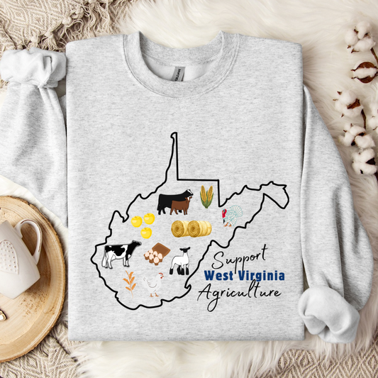 Support West Virginia Agriculture | Adult Crewneck