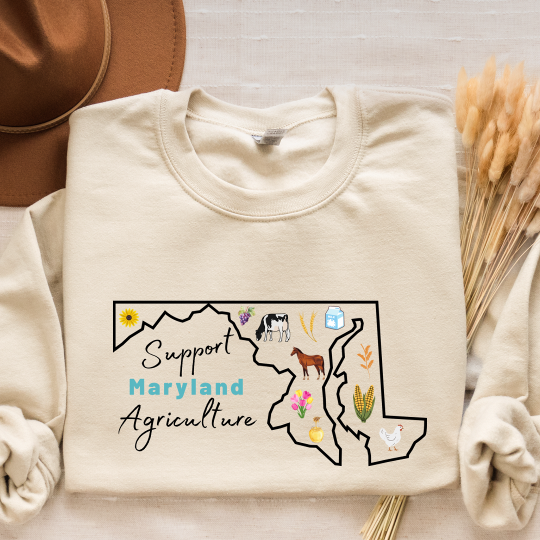 Support Maryland Agriculture | Adult Crewneck