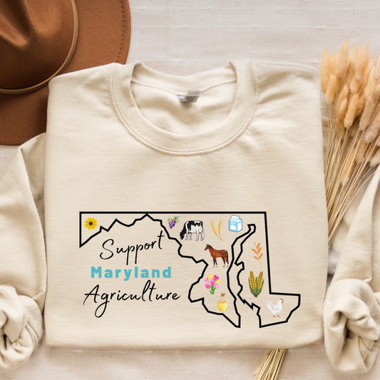 Support Maryland Agriculture | Adult Crewneck