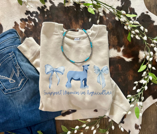 Support Women in Agriculture {Sheep} | Adult Crewneck Pullover