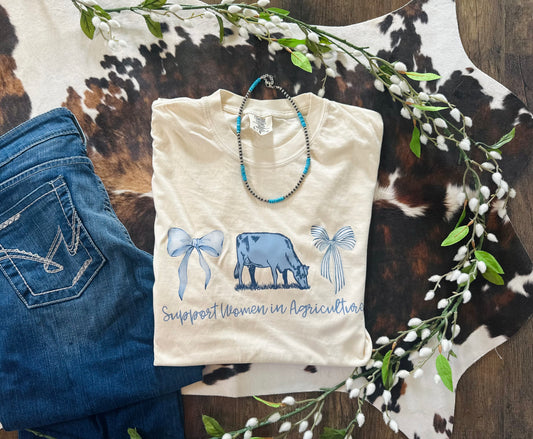 Support Women in Agriculture {Dairy Cattle} | Adult Tee