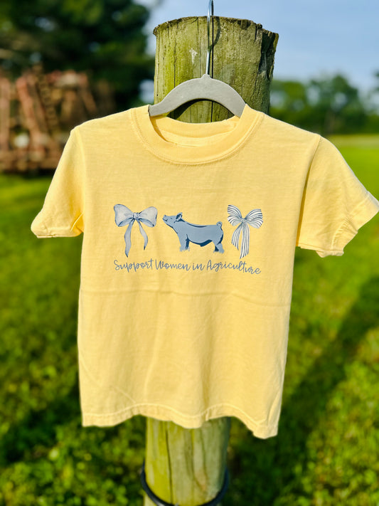 Support Women in Agriculture {Pig} |  Youth Tee