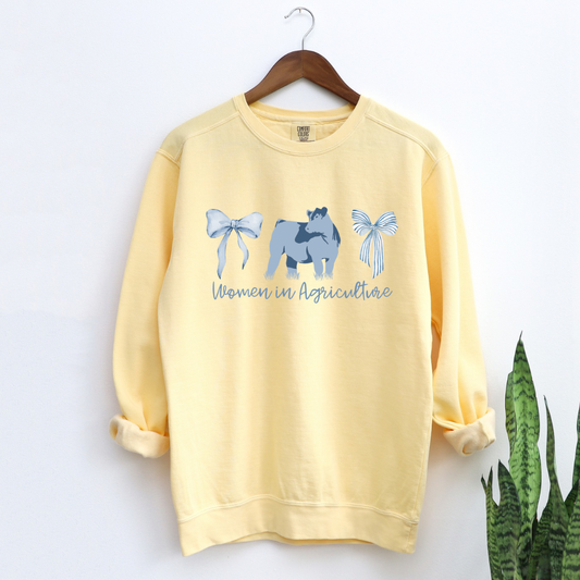 Support Women in Agriculture {Beef Cattle} | Adult Crewneck Pullover
