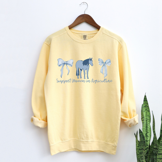 Support Women in Agriculture {Horse} | Adult Crewneck Pullover
