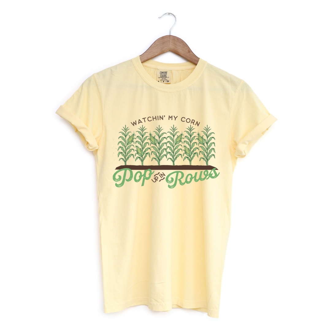 Watchin My Corn Pop Up in Rows | Adult Tee