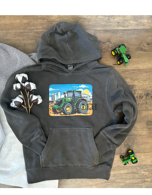 Big Green Tractor | Youth Hoodie {XS to Large}