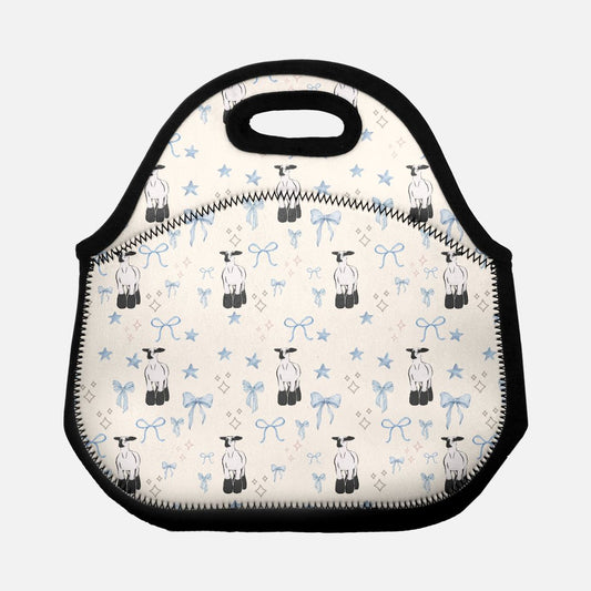 Show Lambs & Blue Bows Lunch Tote