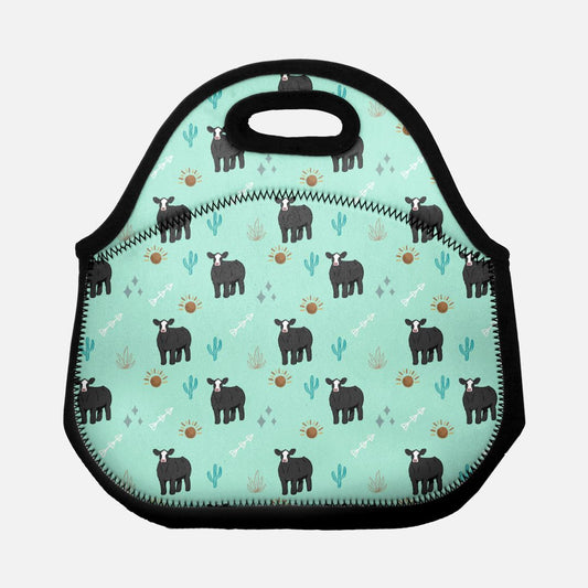 Show Cattle & Minty Cactus Lunch Tote