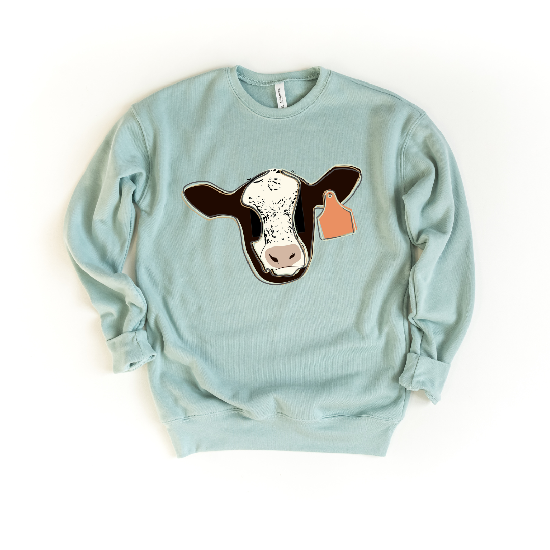 Baldie Calf | Adult Crewneck Pullover