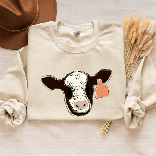Baldie Calf | Adult Crewneck Pullover