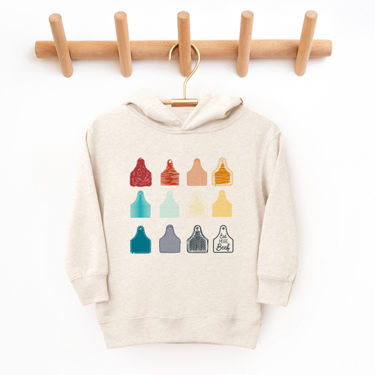 Beef Ear Tags | Toddler or Youth Hoodie
