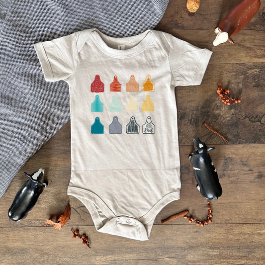 Beef Ear Tags | Infant Onesie