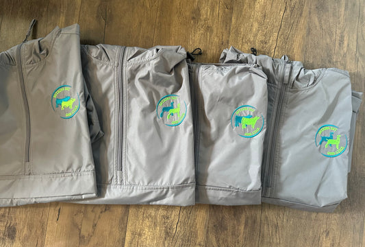 Livestock Windbreaker | Teal & Lime Green