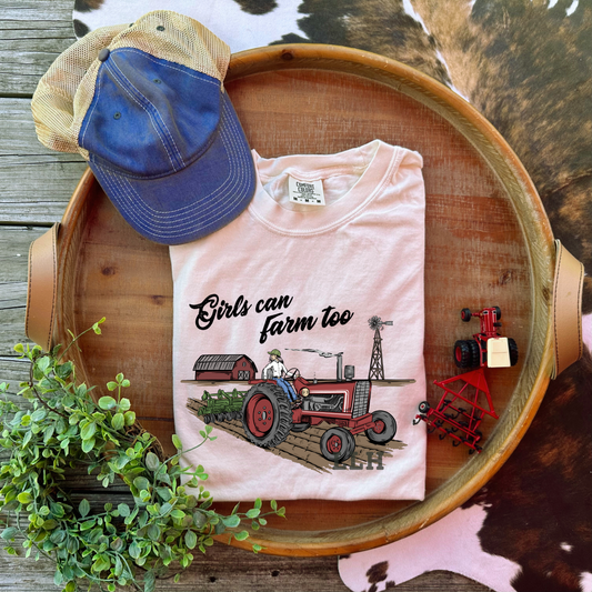 Girls Can Farm Too | Adult Tee
