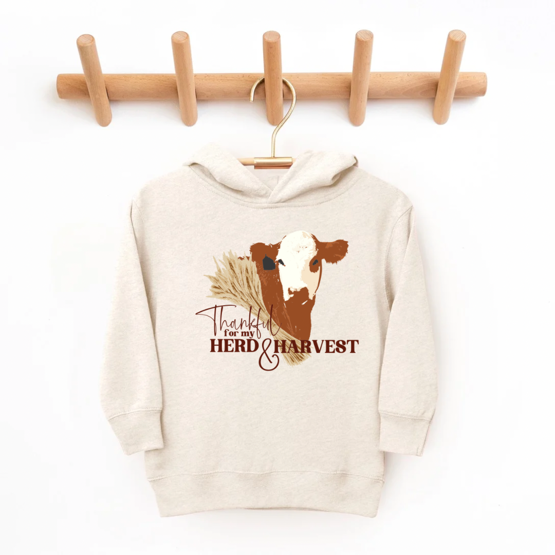 Thankful for My Herd & Harvest | Toddler Hoodie