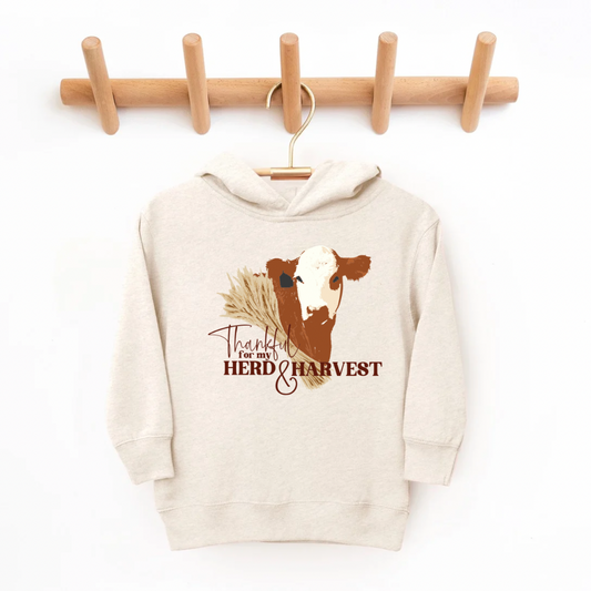 Thankful for My Herd & Harvest | Toddler Hoodie