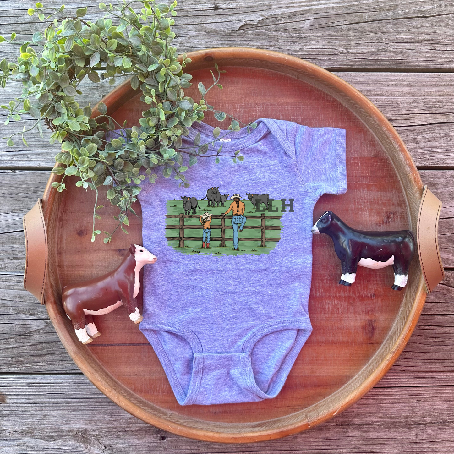Mama + Me Pasture Checking | Infant, Toddler + Youth Tee