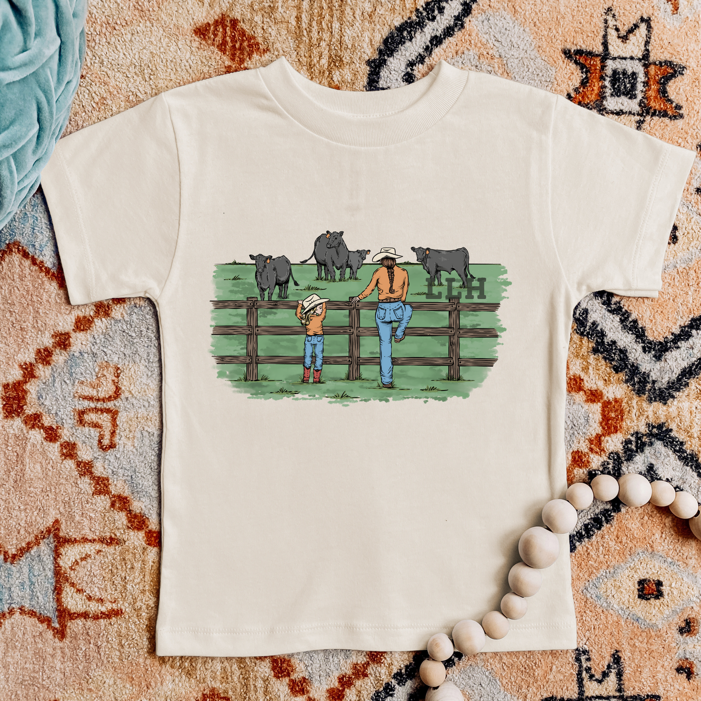 Mama + Me Pasture Checking | Infant, Toddler + Youth Tee