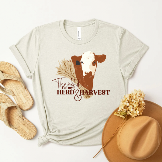 Thankful for My Herd & Harvest | Adult Tee