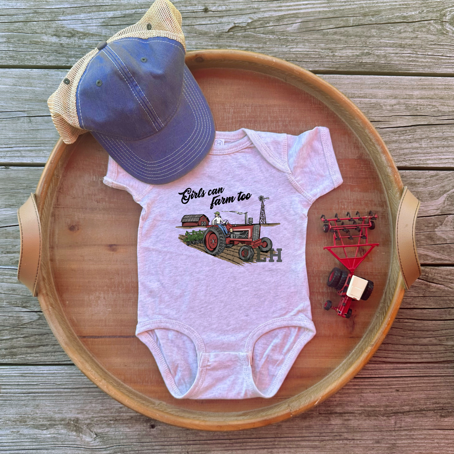Girls Can Farm Too | Infant, Toddler + Youth Tee