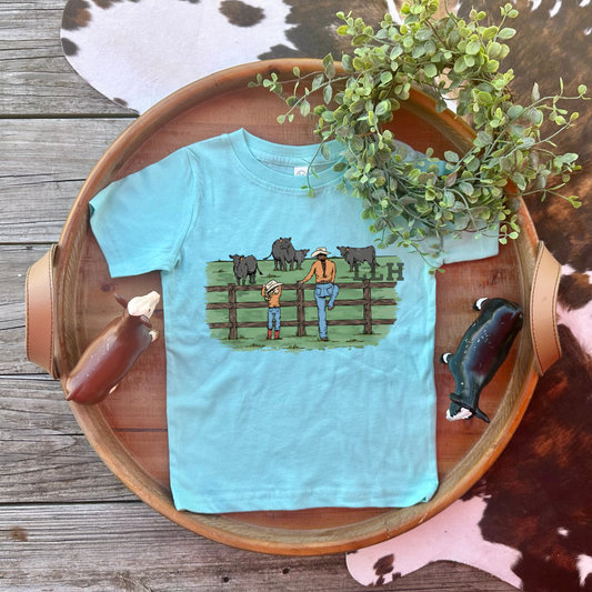 Mama + Me Pasture Checking | Infant, Toddler + Youth Tee