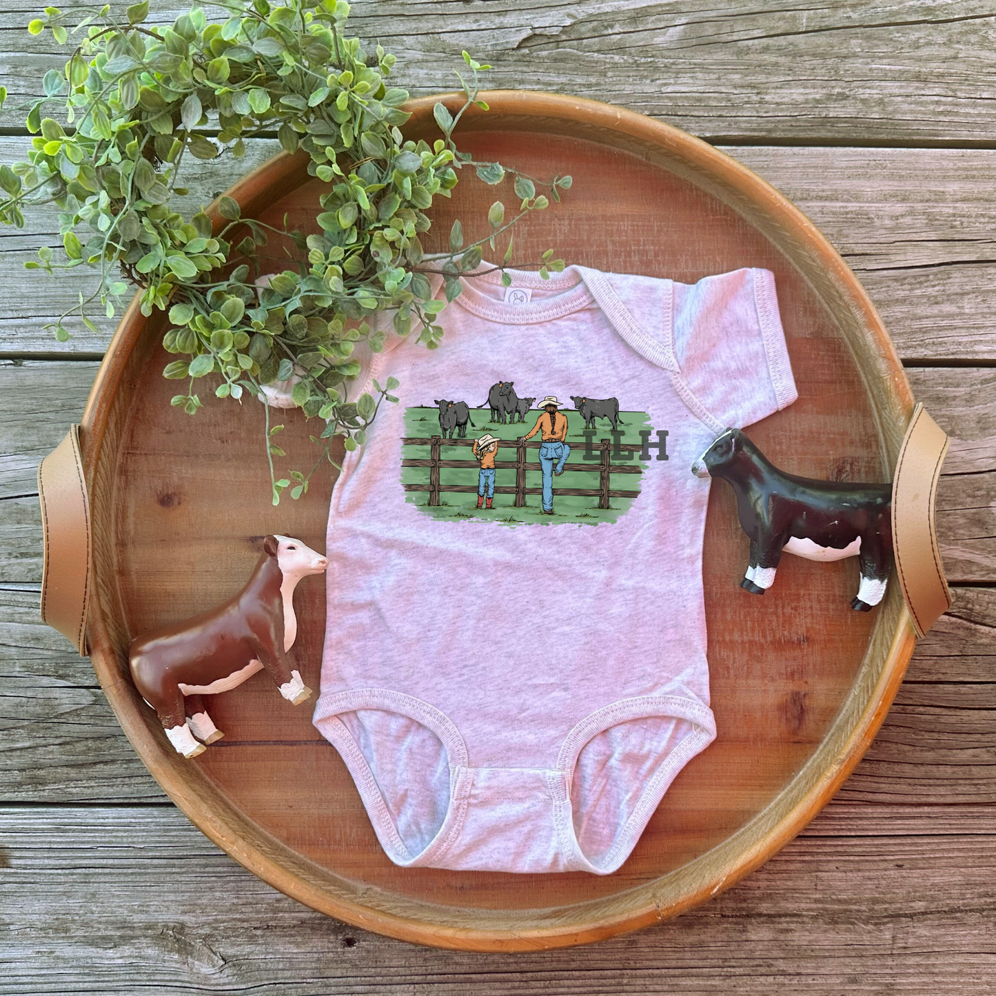 Mama + Me Pasture Checking | Infant, Toddler + Youth Tee