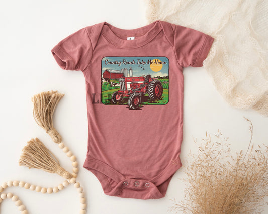 Country Roads // Tractor | Infant Onesie