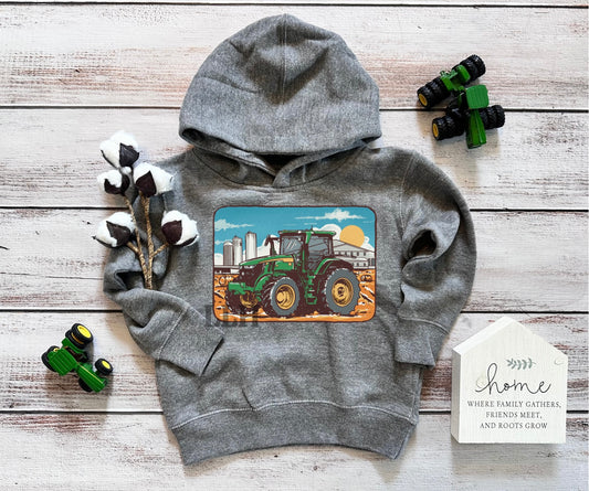 Big Green Tractor | Toddler Hoodie