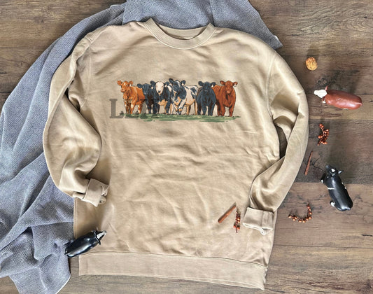 Cattle Round Up | Adult Crewneck Pullover
